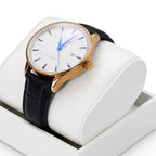 PU Leather Watch Stand Display Holder Organizer Jewelry Showcase (White) - size: 3.15" x 3.15" x 1.97"