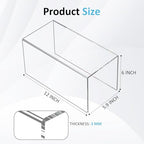 Sezanrpt Acrylic Shelf Riser 12x5.9x6 pack of 2, Large Acrylic Risers for Desserts, Cupcake, Toys, Collectibles, Merchandises, 12x5.9x6 Inch - color: Clear, size: 12x5.9x6 Inch