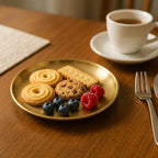Stainless Steel Gold Plates 2 Set Round Stainless Steel Dinner Dishes Metal Trays 5.5 Inch Great for Picnic,Outdoor Camping Plate,Shatterproof, Dishwasher Safe - size: Gold 5.5 Inch