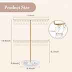 OAOLEER Bracelet Holder Display, Gold Jewelry Holder with 40 Movable Hooks Bracelet Stand Organizer, Jewelry Display Stand for Necklaces Bangles (2 Tier) - size: 2 Tier