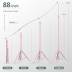 SENSYNE 88" Phone Tripod & Selfie Stick, Extendable Cell Phone Tripod Stand with Wireless Remote and Phone Holder, Pink - color: Pink, size: 88-inch