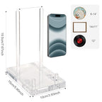 Acrylic Plate Stand for Display, Adjustable Clear Acrylic Plate Holder Picture Easel Stand, Book Stand and Display Holder for 6-14 Inch Decorative Plate, Record, Plaque, Photo, Platter, Tabletop Art