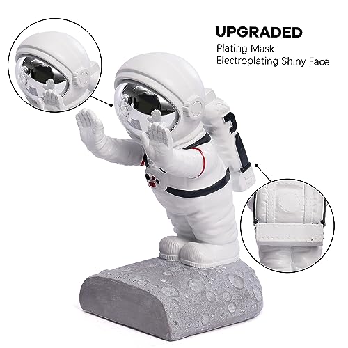 Book End Holder, Astronaut Bookends Outer Space Themed Astronaut Figurine Decorative Book Stoppers to Hold Books Heavy Duty Bookshelf Ends for Kids Rooms Space Decor Bookends (A-Silver Color) - color: Astronaut A-silver