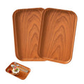 Wood Grain Plastic Serving Platters and Trays,Serving Dishes for Entertaining,Platters Serving Food,Appetizer Serving Trays for Snacks,Charcuterie,Chips,Candy,Fruit,Sushi Coffee Cosmetics Accessories - color: Tray-s-2pack-wood Grain