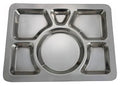 Winco Mess Tray, 6 Compartment, Style A, S/S, 15-1/2"x11-1/2 - size: 15.75" x 11.69" x 0.75"