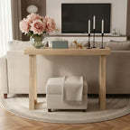 Plank+Beam Solid Wood Console Table, 36 Inch, Sofa Table, Narrow Entryway Table for Hallway, Behind The Couch, Living Room, Foyer, Easy Assembly, Blonde - color: Blonde, size: 36" Console Table