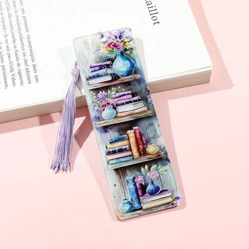 Colorful Art Flower Bookshelf Bookmark - Romantic Artsy Vibe Bookmarks, Perfect Reading Gift for Book Lovers, Bookworms and Friends (2pcs/Set A) - style: 2pcs/set A