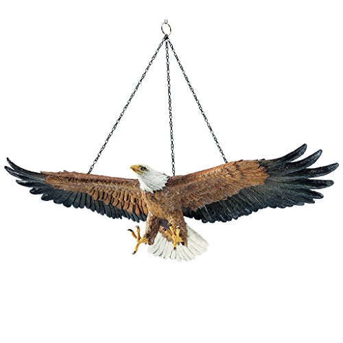 Design Toscano Flight of Freedom Hanging Eagle Sculpture 19 Inch - style: Single