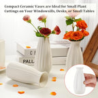 Ceramic Bud Vases, Set of 24 White Vases for Centerpieces Small VAses for Flowers Mini Ceramic Vase for Pampas Grass Vase Bulk for Wedding Table Centerpieces Decoration Boho Home Decor DIY Gift