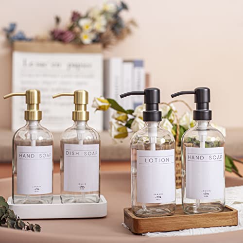 Vanity Tray, Bathroom Tray, Soap Dispenser Tray for Bathroom, Kitchen and Home Decor(Acacia-Small) - color: Acacia