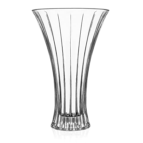 Vase - Round Opening Glass Vase - for Flowers - Roses - Designed - 11.6" H - by Barski - Made in Europe