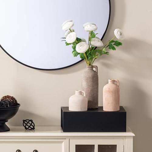 Ceramic Vase Home Table Decor - Flower Vase Set of 3 Living Room Kitchen Decorations Farmhouse Modern Rustic Vases Decorative Centerpiece for Shelf Bedroom Office Bathroom Dining Coffee Desk - color: 08-classic