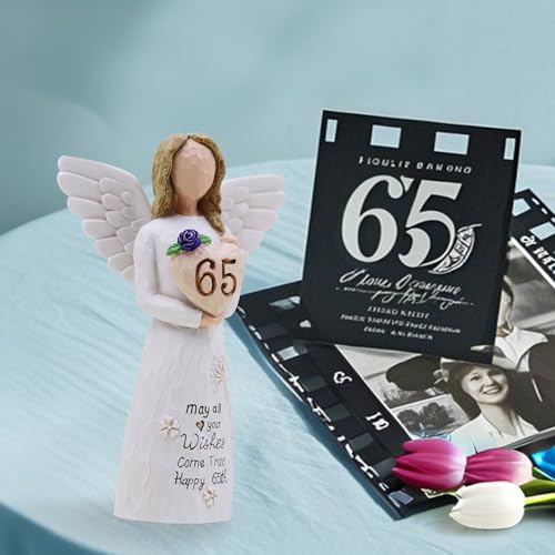 65th Birthday Gifts for Women, 65th Birthday Decorations for Women, Sculpted Hand-Painted Figurine - style: 65th Birthday Gifts