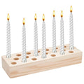 1Pcs Giant Wooden Candlestick, Wooden Taper Candle Holders Candlestick Table Centerpiece Rustic Taper Candle Holder for Birthday Mother's Day Wedding Anniversary Thanksgiving Decoration