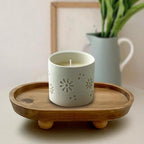 Vaveren Small Wooden Riser Wooden Pedestal for Display Tray Display Riser for Entry Table Farmhouse Kitchen Tabletop Centerpieces , Oval 11.8x19.8x4.3cm - color: Oval 11.8x19.8x4.3cm