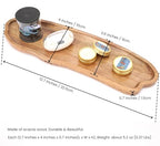 Fermus Wooden Tray 12.7 Inch Long Jewelry Dish Cosmetics Organizer Bathroom Clutter Wood Decorative Serving Platter Small Storage Tray, Cloud Shape