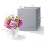 Preserved Flower Bouquet with Vase for Delivery Prime, Natural Forever Rose (Pink Eternal Floral Arrangement) - color: Pink