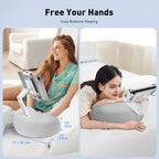 AboveTEK Tablet Pillow Stand for Bed, Hands-Free 360° Adjustable iPad Pillow Holder for Lap Reading w/Soft Bean Bag, Ideal Gift for Mom, Fits 4.7" to 12.9" Tablet, Phone, Kindle - Gray - color: Gray