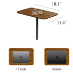 Small Laptop Standing Desk, Adjustable Height Pedestal End Table with Wooden Top, Portable Tall Side Table Workstation, Sit-Stand Desks for Bedside,Sofa,Couch, Living Room, Bedroom, Home Office, Brown - color: Rustic Brown