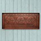 HF by LT Texas Star Pattern Metal Boot Tray, 30 x 13 inches, Antique Copper Finish - color: Texas Star Pattern, Antique Copper Finish