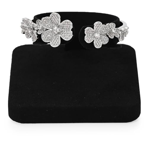 Microfiber Jewelry Bangle Watch Display Stand Bangles Watches Display Organizer Stand (Black) - size: 3.15" x 3.15" x 2.17"