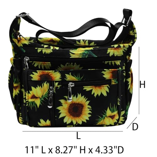 Purses and Shoulder Handbags for Women Crossbody Bag Messenger Bags - color: Standard-floral-sunflowers