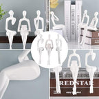 Set of 3 Minimalist Statues, Abstract Thinker Figurines, Sitting Zen Pose, Lightweight & Durable Acrylic Gypsum Cement. Suitable for Office, Living Room, and Desk Decoration.