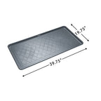 All Weather Boot Tray, Extra Large Size by Trimate -Water Resistant Plastic, Multi-Purpose for Shoes, Pet Feeding Trays, Mudroom Entryway, Garage, Indoor or Outdoor – Extra Large, 40”x20”(Grey) - style: Grey
