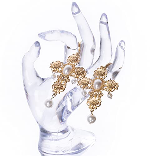 HOMEGOAL Hand Jewelry Holder, Bracelet Ring Watch Jewelry Display Holder Stand, Mannequin Hand, Polyresin, 7 Inch (Transparent) - color: Transparent