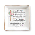 Christian Bible Verse Prayers Jewelry Dish Gift for Women, 4" Ceramic Jewelry Tray, Christian Inspiration Gifts - Mother's Day, Birthday, Religious Gift - Communion, Confirmation Gifts for Daughter - color: Christian Bible Prayers