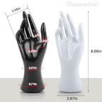 Framendino, Female Mannequin Hand Jewelry Display Holder Stand for Bracelet Necklace Ring Plastic (Black & White, 2 Pack) - color: Black & White, size: 2 Pack
