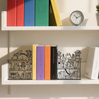 Metal Decorative Bookend Unique Dragon Bookends Decorative Cute Book Ends for Shelves Bookshelf Home Office Desk Bookshelf Decor Gift for Reading Enthusiasts - style: Dragon Decorative Bookends