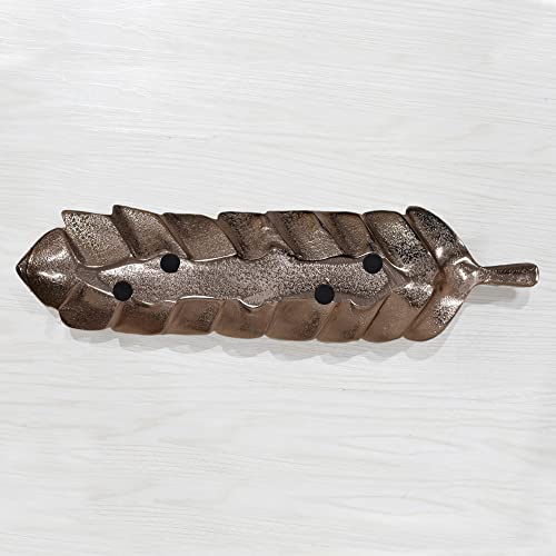 BBH Home's Handmade Bronze Novelty Shaped Aluminium Tray 15.78 x 3.74 x 1.18 AMBBVK033AB2020 - color: Bronze