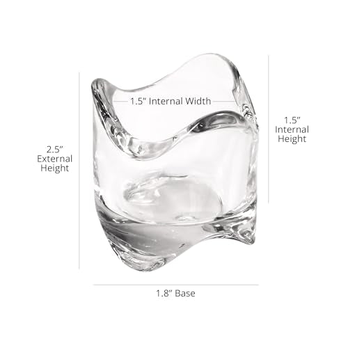 Royal Imports Tea Lights Votive Candles Holders (Set of 6), 2 in. Glass Candle Cups, Wedding Table Centerpiece, Home Decor, Party, Dinner & More