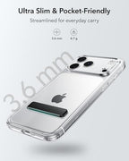 ESR Boost Phone Kickstand, Vertical and Horizontal Stand, Adjustable Angle, Compatible with iPhone Air 17 Pro Max, iPhone 17e/16/15/14/13/12, Samsung Galaxy S26/S25/S24/S23 Series, Google, Black - color: Black