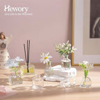 Hewory Mini Bud Vases for Centerpieces: 28pcs Small Glass Vase Bulk - Clear Tiny Vases for Wedding Baby Shower Birthday Party Events Table Decor