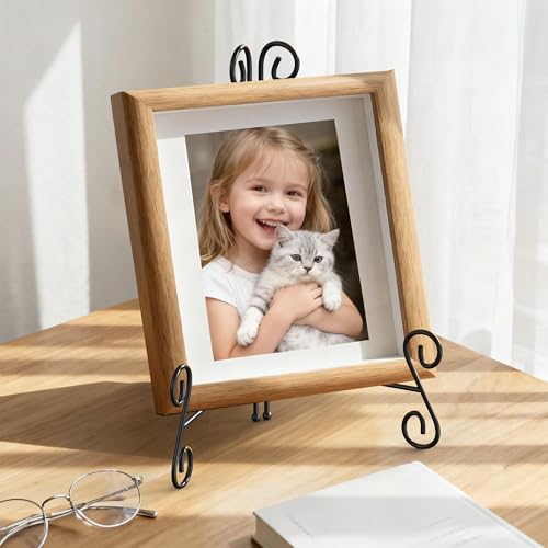 Easel Stand, 8 Inch Plate Stand, 1 Pack Metal Plate Holder for Display, Iron Plate Stands for Picture Frame Record Album Collectibles - size: 8 Inch - 1Pack