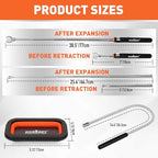 HORUSDY 4 - PIECE Magnetic Pickup Tools Kit | Extendable Telescoping Magnet Pick Up Tool Set 7-30.5” & 5-25” | Bend-It Flexible Magnetic Sweeper | Collapsible Parts Tray for Garage Workshop Yard - style: 4-Piece Magnetic Tray & Stick - Collapsible