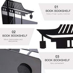 HEALLILY 1 Pair Chinese Bookends Ancient Asian Style Building Pattern Bookends Desktop Decorative Bookshelf Stationery Supplies for Children Adults