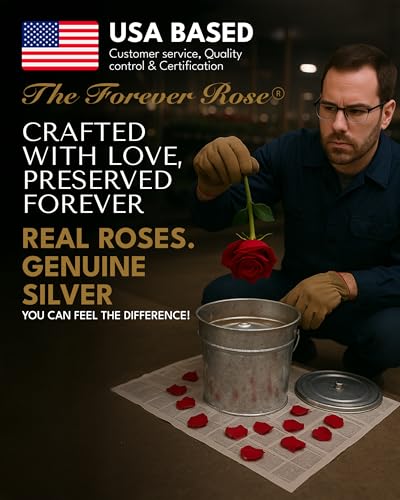 Forever Rose Bloom Box & Phantom Vase Combo, Silver Dipped Rose in a Personalized Gift Box That Says Mom You are Loved Embossed in Gold Foil, Unique & Everlasting Gift for Any Occasion - color: Silver Rose (Vase & Mom You Are Loved Box)