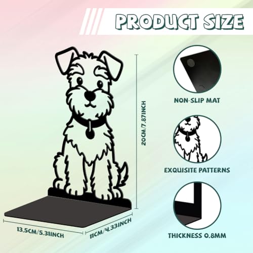 Peacoblue Metal Bookends for Shelves, Modern Decorative Heavy Duty Study Book Ends Stoppers for Office, Desk, Shelf, Room 5.3"x4.3"x7.9" Cast Iron Simple Tall Bookends 1 Pair (Cute Shanari Dog) - style: Cute Shanari Dog