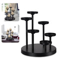 6arms Tea Candle Holder Tray, Metal Black Candlestick Holder, Candle Holders Set of 6 padk Tea Candle Light, for Dining Room, Table Centerpiece Decor,Decorative Tray… - size: tea's 6arms