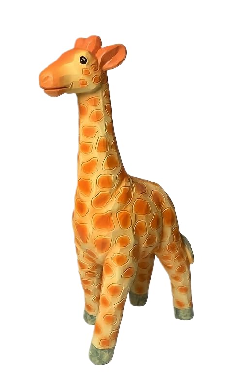 Safari Animal Figurines, Giraffe Figurine, Wild Animal Statues, Hand Painted Jungle Animal Sculptures, Educational & Decorative Wild Life Figures, African animal sculptures decor - color: Giraffe