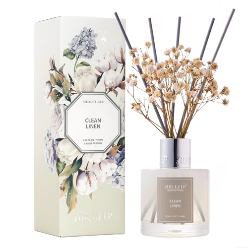 Airkeep Reed Diffuser Set/Clean Linen/6.76 fl oz(200ml)/1 Pack/Home & Office Decor Aromatherapy Diffuser Oil Gift Set - size: Real Flower/6.96Ounce/1pack