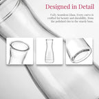 Set of 12 Glass Bud Vases, Clear Small Flower Vases for Centerpieces, 6 Oz Decorative Vase for Wedding, Birthday, Events, Dining Room