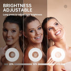 Hasipu Vanity Mirror with Lights and Bluetooth Speaker, 13.8"× 18" Arched LED Makeup Mirror, Lighted Makeup Mirror with Lights, Smart Touch Control Dimmable 3 Modes Light 360°Rotation White - size: 13.8"L x 18"W