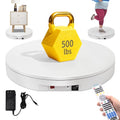 Ultra-Thin&Heavy Duty Remote-Controlled Motorized Turntable,Motorized Rotating Display Stand,Speed-Adjustable Rotating Platform,Human 3D Scan Electric Turntable for Scan,Showcase(19.7in/White) - size: 19.7inch/White/600Lbs Load