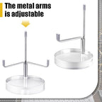 Suzile 4 Pcs Adjustable Metal Arm Display Stand Easel with Acrylic Base Rock Display Easel Holder Acrylic Crystal Clear Plate Stand for Geodes Mineral Agate(Silver,2 x 2 x 3.5 Inch) - color: Silver, size: 2 x 2 x 3.5 Inch