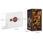 Book Nook Kit - DIY Miniature Dolls House Kit with Furniture and LED Light, 3D Puzzle Wooden Art Bookends, Model Kits for for Adults and Teens (Potion Master) - style: Potion Master