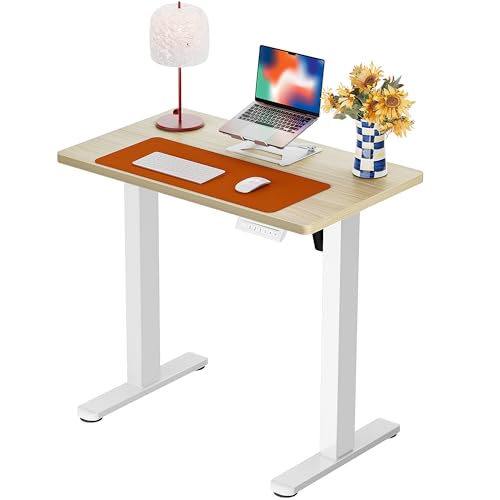 ErGear Height Adjustable Electric Standing Desk, 32 x 19 Inches Sit Stand up Desk, Memory Computer Home Office Desk, Natural - color: Natural, size: 31.5 x 18.9 Inches